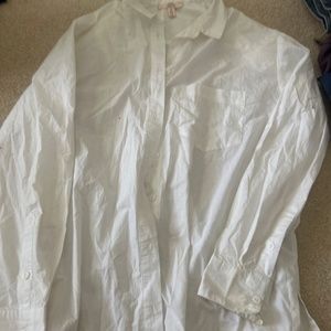 womens white button up